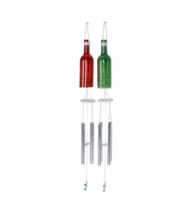 Grayson Lane Coastal 33-in White/Silver Metal Tubes and Bottles Wind Chime - Set of 3 -GRAYSON LANE shop 330941240 AlternateImage5 l
