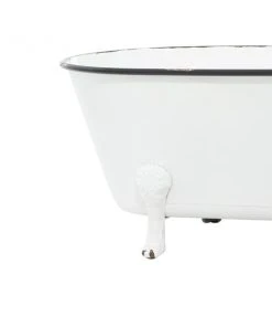 Grayson Lane 20-in W x 9-in H White Metal Planter -GRAYSON LANE shop 330941242 AlternateImage4 l