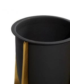 Grayson Lane 8.95-in W x 9.35-in H Black Metal Planter - 2-Pack -GRAYSON LANE shop 330941246 AlternateImage4 l