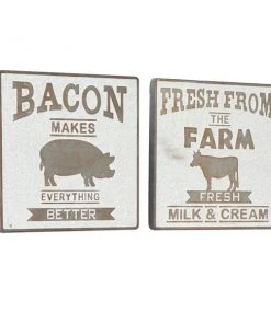 Grayson Lane 16.1-in H x 16.1-in W Farmhouse Metal Sign Wall Accent - Set of 2 -GRAYSON LANE shop 330941248 AlternateImage7 l