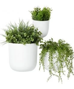 Grayson Lane 9-in W x 9-in H White Metal Hanging Planter - 3-Pack -GRAYSON LANE shop 330941250 AlternateImage5 l