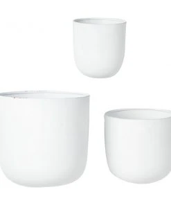 Grayson Lane 9-in W x 9-in H White Metal Hanging Planter - 3-Pack