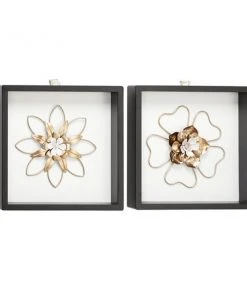 Grayson Lane 12-in H x 12-in W Floral Wood Wall Accent - Set of 2