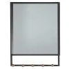 Grayson Lane 24-in L x 20-in W Square Black Framed Wall Mirror