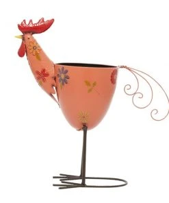 Grayson Lane 18.60-in W x 19.85-in H Pink Metal Planter -GRAYSON LANE shop 330941275 AlternateImage5 l