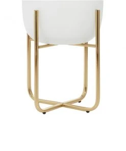 Grayson Lane 10-in W x 16-in H White Metal Planter - 2-Pack -GRAYSON LANE shop 330941279 AlternateImage3 l