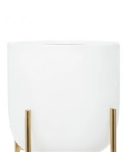 Grayson Lane 10-in W x 16-in H White Metal Planter - 2-Pack -GRAYSON LANE shop 330941279 AlternateImage4 l