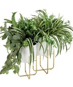 Grayson Lane 10-in W x 16-in H White Metal Planter - 2-Pack -GRAYSON LANE shop 330941279 AlternateImage5 l