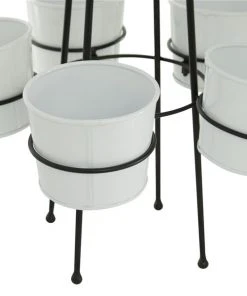 Grayson Lane 17.5-in W x 30-in H White Metal Planter -GRAYSON LANE shop 330941280 AlternateImage4 l