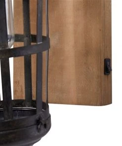 Grayson Lane 10.5-in W Brown and Black Industrial Wall Sconce -GRAYSON LANE shop 330941283 AlternateImage3 l