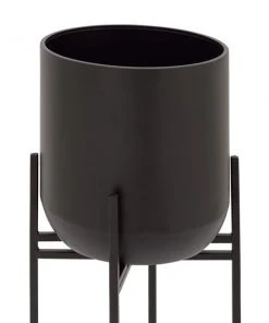 Grayson Lane 12-in W x 36-in H Black Metal Planter 7 Grayson Lane 12-in W x 36-in H Black Metal Planter -GRAYSON LANE shop 330941287 AlternateImage3 l