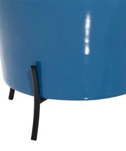 Grayson Lane 11.85-in W x 11.95-in H Blue Metal Planter - 2-Pack -GRAYSON LANE shop 330941291 AlternateImage3 l