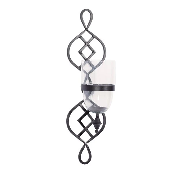 Grayson Lane 1 Candle Black Metal Sconce Candle Holder 5 Grayson Lane 1 Candle Black Metal Sconce Candle Holder - Image 5