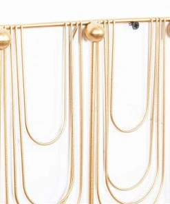 Grayson Lane Glam Gold/Pearl White Iron Decorative Falling Loop Design Screw Wall Hooks - Set of 3 -GRAYSON LANE shop 330941304 AlternateImage4 l