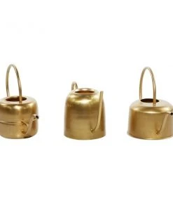 Grayson Lane 12.85-in W x 9.3-in H Gold Metal Planter - 3-Pack -GRAYSON LANE shop 330941306 AlternateImage5 l