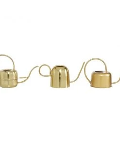 Grayson Lane 12.85-in W x 9.3-in H Gold Metal Planter - 3-Pack