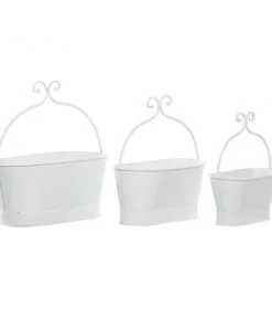 Grayson Lane 15-in W x 16-in H White Metal Planter - 3-Pack -GRAYSON LANE shop 330941307 AlternateImage5 l