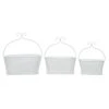 Grayson Lane 15-in W x 16-in H White Metal Planter - 3-Pack