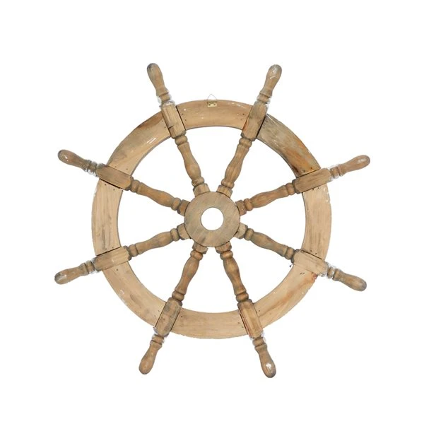 Grayson Lane 24-in H x 24-in W Coastal Wood Ship Wheel Wall Accent 5 Grayson Lane 24-in H x 24-in W Coastal Wood Ship Wheel Wall Accent - Image 5