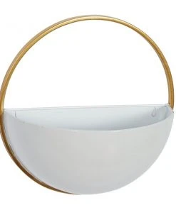 Grayson Lane 12.25-in W x 12.2-in H White Metal Hanging Wall Planter - 3-Pack 7 Grayson Lane 12.25-in W x 12.2-in H White Metal Hanging Wall Planter - 3-Pack -GRAYSON LANE shop 330941318 AlternateImage3 l