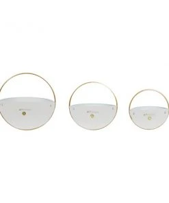 Grayson Lane 12.25-in W x 12.2-in H White Metal Hanging Wall Planter - 3-Pack 8 Grayson Lane 12.25-in W x 12.2-in H White Metal Hanging Wall Planter - 3-Pack -GRAYSON LANE shop 330941318 AlternateImage5 l