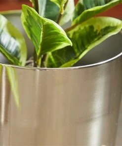 Grayson Lane 10-in W x 16-in H Silver Metal Planter - 2-Pack -GRAYSON LANE shop 330941319 AlternateImage3 l