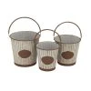 Grayson Lane 12-in W x 20-in H Silver Metal Planter - 3-Pack
