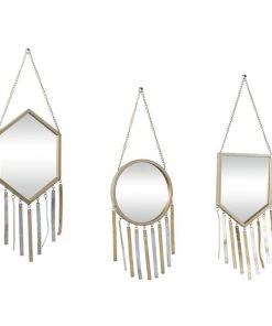 Grayson Lane Irregular Gold Framed Wall Mirror - Set of 3 -GRAYSON LANE shop 330941321 AlternateImage5 l