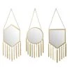 Grayson Lane Irregular Gold Framed Wall Mirror - Set of 3
