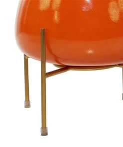 Grayson Lane 10.7-in W x 9.95-in H Orange Metal Planter - 2-Pack -GRAYSON LANE shop 330941323 AlternateImage3 l