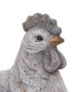 Grayson Lane 13-in x 12-in Grey Polystone Country Hen Garden Sculpture -GRAYSON LANE shop 330941326 AlternateImage4 l