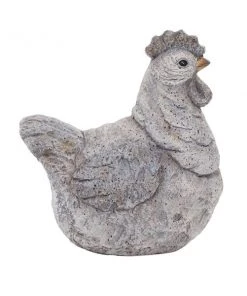 Grayson Lane 13-in x 12-in Grey Polystone Country Hen Garden Sculpture