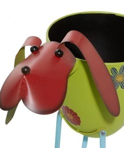 Grayson Lane 18.75-in W x 17.7-in H Green Metal Planter -GRAYSON LANE shop 330941328 AlternateImage3 l