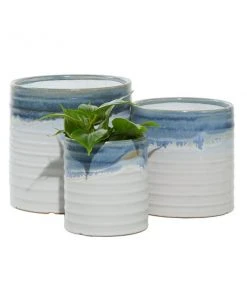 Grayson Lane White 9-in W x 9-in H Ceramic Planter - 3-Pack