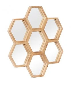 Grayson Lane 21-in L x 21-in W Irregular Brown Framed Wall Mirror -GRAYSON LANE shop 330941338 AlternateImage5 l