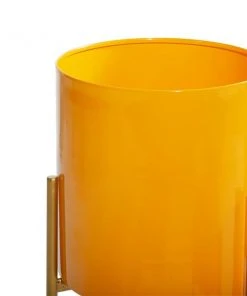 Grayson Lane 9.7-in W x 18-in H Yellow Metal Planter - 3-Pack -GRAYSON LANE shop 330941340 AlternateImage3 l