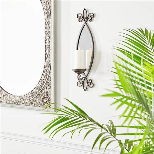 Grayson Lane 1 Candle Metal Sconce Candle Holder 2 Grayson Lane 1 Candle Metal Sconce Candle Holder - Image 2