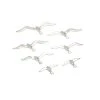 Grayson Lane 4-in H x 16-in W Birds Aluminum Wall Accent - Set of 7