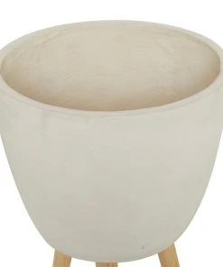 Grayson Lane 16-in W x 32-in H White Clay Planter -GRAYSON LANE shop 330941357 AlternateImage4 l