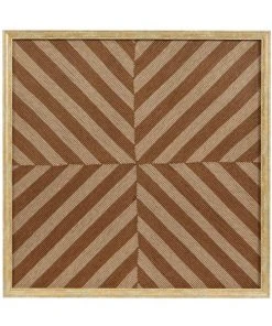 Grayson Lane Brown Wood Framed 24-in H x 24-in W Abstract MDF Hand-Painted Shadow Box