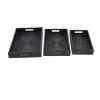 Grayson Lane Black Rectangle Serving Trays - Set of 3