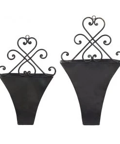 Grayson Lane 11-in W x 18-in H Brown Metal Hanging Wall Planter - 2-Pack -GRAYSON LANE shop 330941367 AlternateImage5 l