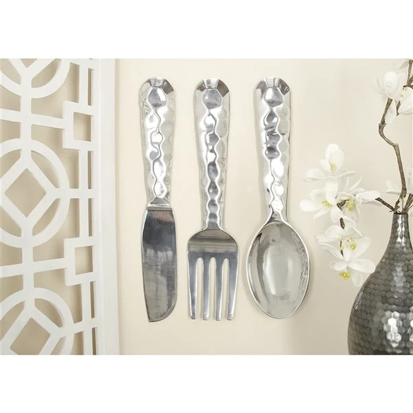 Grayson Lane 23-in H x 6-in W Traditional Kitchen Metal Wall Accent - Set of 3 2 Grayson Lane 23-in H x 6-in W Traditional Kitchen Metal Wall Accent - Set of 3 - Image 2