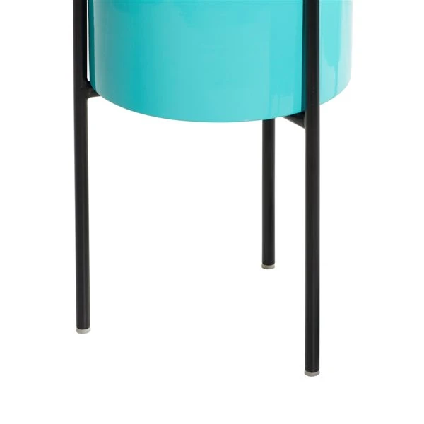 Grayson Lane 9.7-in W x 18.1-in H Teal Metal Planter - 3-Pack 5 Grayson Lane 9.7-in W x 18.1-in H Teal Metal Planter - 3-Pack - Image 5