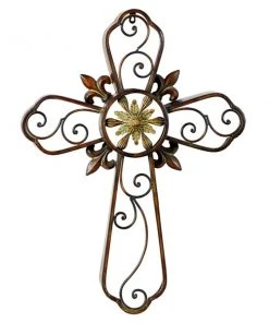 Grayson Lane 31-in H x 23-in W Traditional Metal Cross Wall Accent