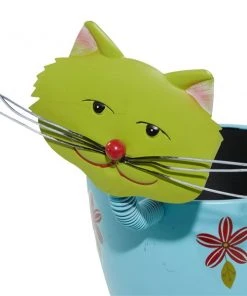 Grayson Lane 16-in W x 19-in H Blue Metal Planter -GRAYSON LANE shop 330941392 AlternateImage3 l