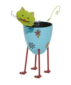 Grayson Lane 16-in W x 19-in H Blue Metal Planter -GRAYSON LANE shop 330941392 AlternateImage5 l