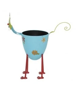 Grayson Lane 16-in W x 19-in H Blue Metal Planter -GRAYSON LANE shop 330941392 AlternateImage6 l