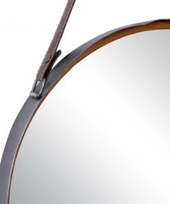 Grayson Lane 33-in L x 20-in W Round Gold Framed Wall Mirror -GRAYSON LANE shop 330941395 AlternateImage4 l