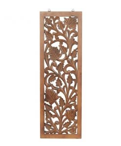 Grayson Lane 36-in H x 12-in W Traditional Floral Brown Wood Wall Accent